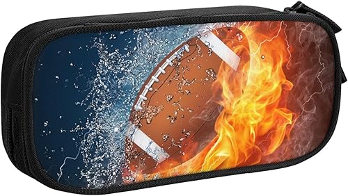 Miniatura 1 de Estuche para lápices de fútbol con temática deportiva para niños y niñas, bolsa negra de gran capacidad, bolsa de lápices genial, caja de