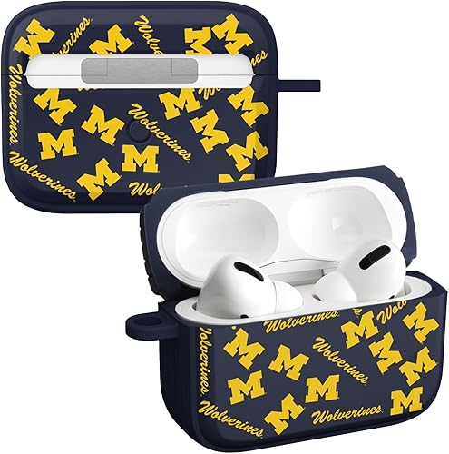 Miniatura 17 de Affinity Bands Michigan Wolverines Champion Series HDX - Funda compatible con Apple AirPods Generaciones 1 y 2 Azul,Camo,Clásico,Michigan