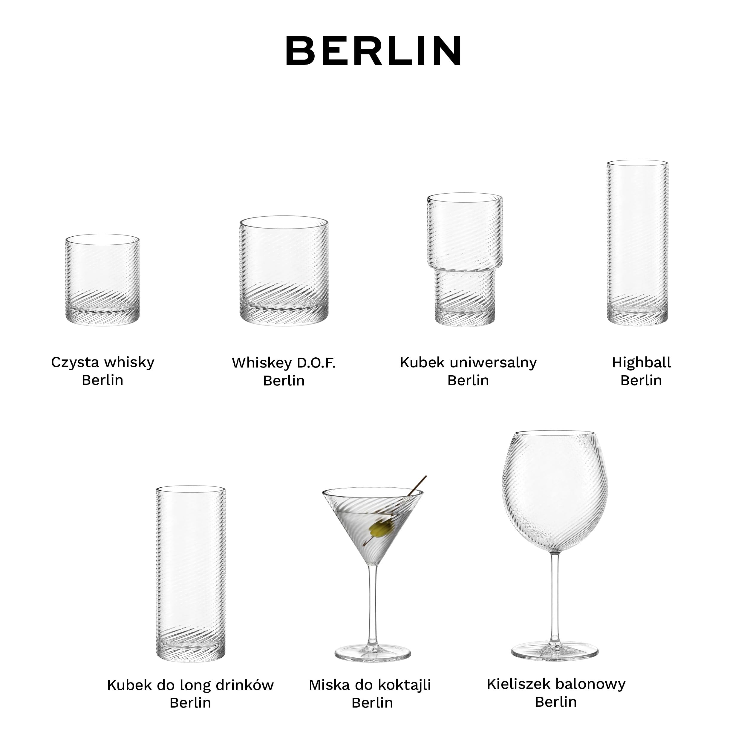 Stölzle Lausitz Berlin zestaw 6 misek koktajlowych 229 ml – eleganckie szklanki do koktajli ze szkła kryształowego w stylu art deco – szklanki do drinków idealne do Martini i krótkich drinków – nadają