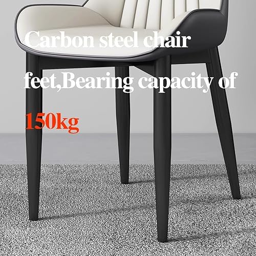 Miniatura 6 de Accent Chairs, Modern Accent Chairs Faux Leather Dining Chairs Mid Century Side Chair Leisure Chair with Metal Legs for Living Room