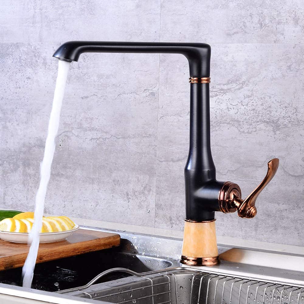 Robinet de cuisine noir pivotant pour évier : ne manquez plus jamais d'espace de lavage