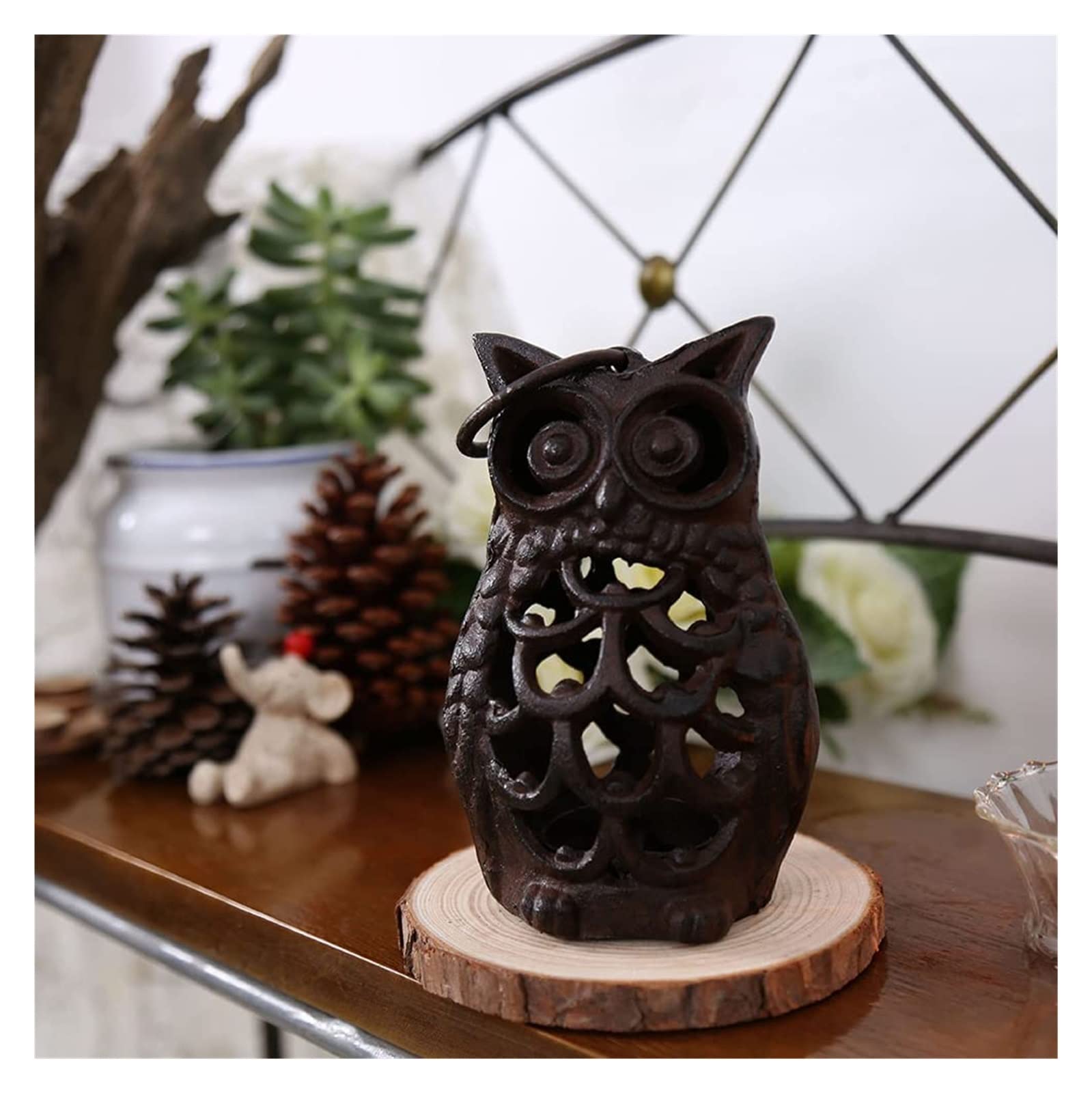 Ätherischer Ölbrenner, Wachsschmelzbrenner, Eule Keramik Teelicht Diffusor Teelichtwachs Schmelzwärmer Duftölbrenner Kerzenbrenner (Eule) (Color : Owl)