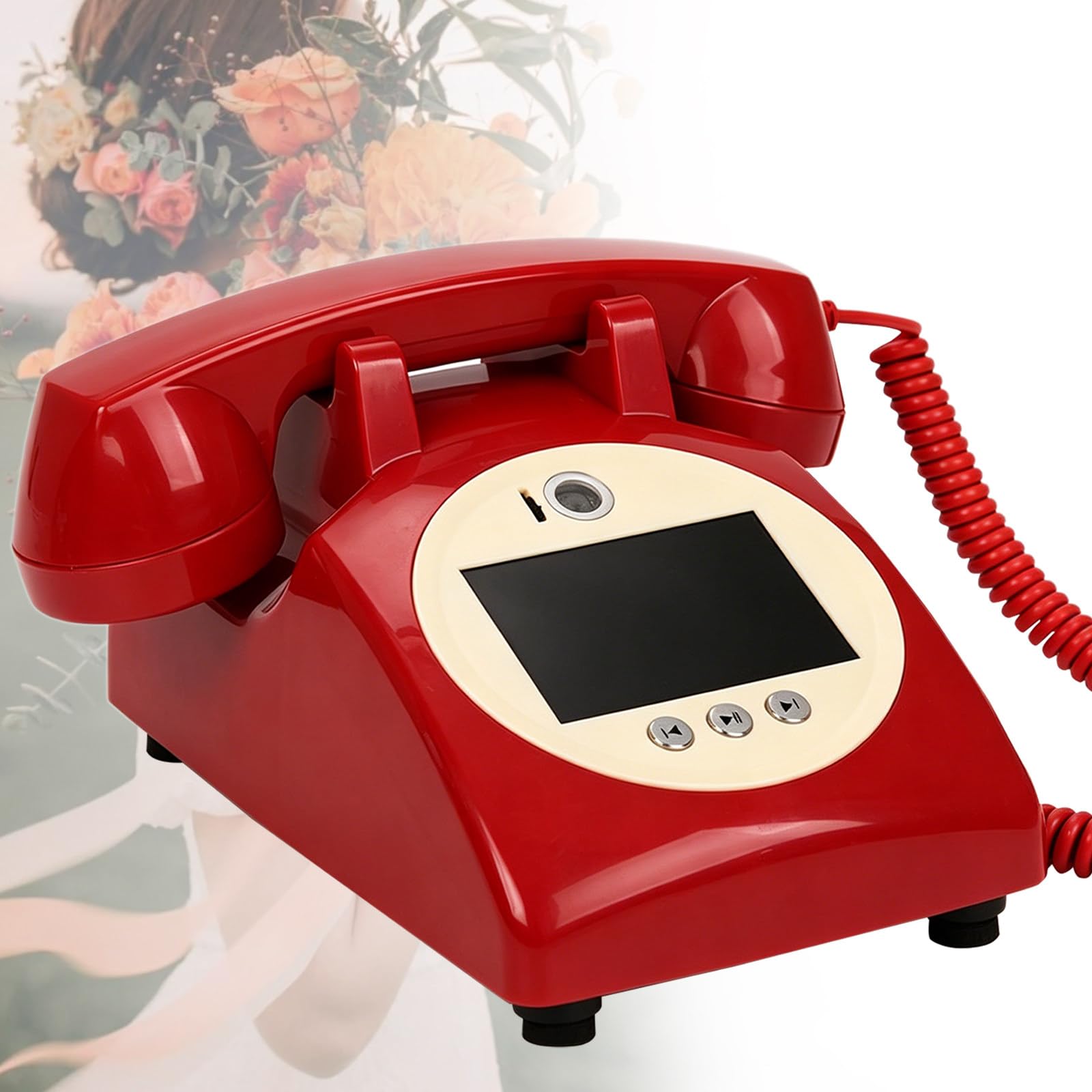 Preserva Le tue Occasioni Speciali con Questo Libro Ospiti Video e Audio, per Matrimonio Addio al Nubilato Baby Shower Compleanno Laurea Red