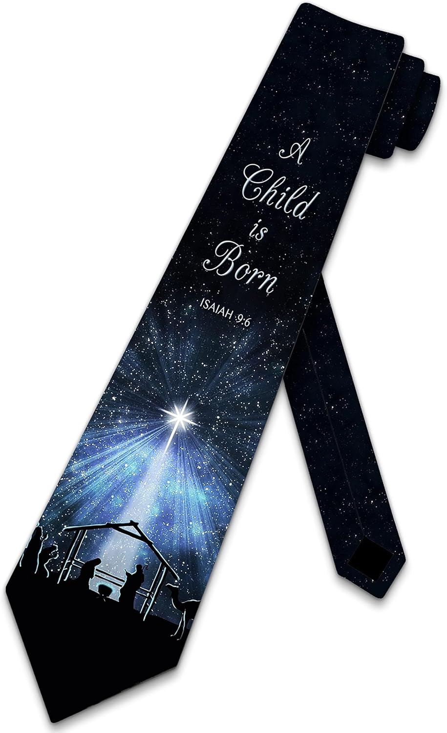 Three Rooker Nativity Ties Mens Manger Scene Necktie Christmas Tie Religious