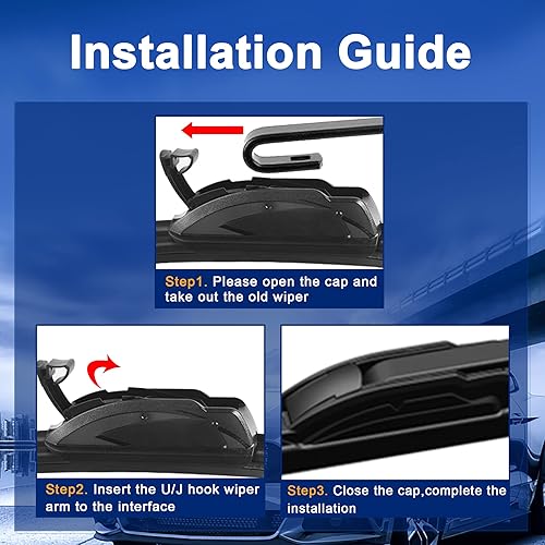 Miniatura 4 de Juego de limpiaparabrisas de repuesto para Ford Flex 2009 2010 2011 2012 2013 2014 2015 2016 2017 2018 2019 calidad original de fábrica - 24