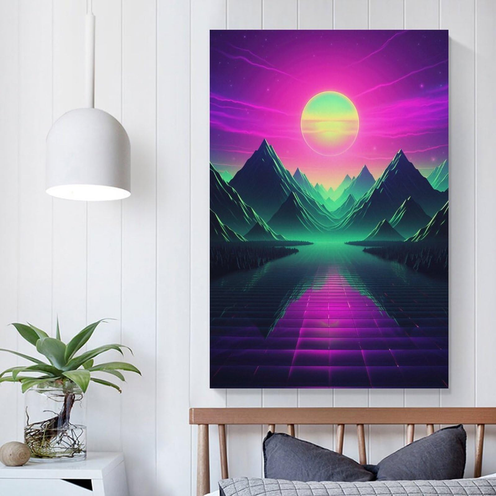 Poliuaws Unframe-Ethereal Retrowave Odyssey Ethereal Retrowave Odyssey Vintage Cover Poster Decorative Painting Canvas Wall Posters And Art Picture Print Modern Family Bedroom Decor Posters 24X36inch(60X90cm)
