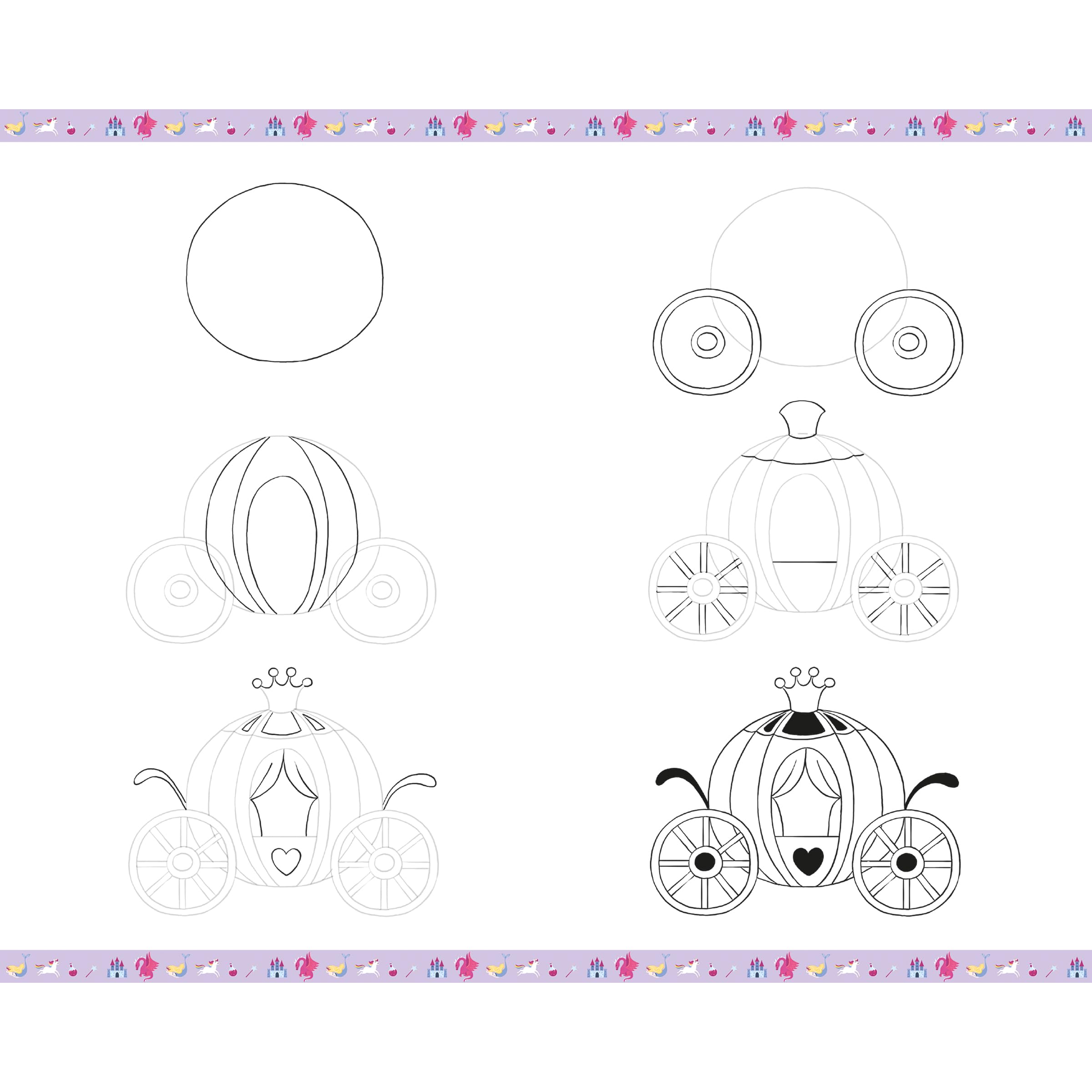 Janod - Step by Step Drawing - Nauka rysowania - 20 modeli fantasy - zestaw rysunkowy dla dzieci - nauka rysowania i koncentracji - od 7 lat - J09153