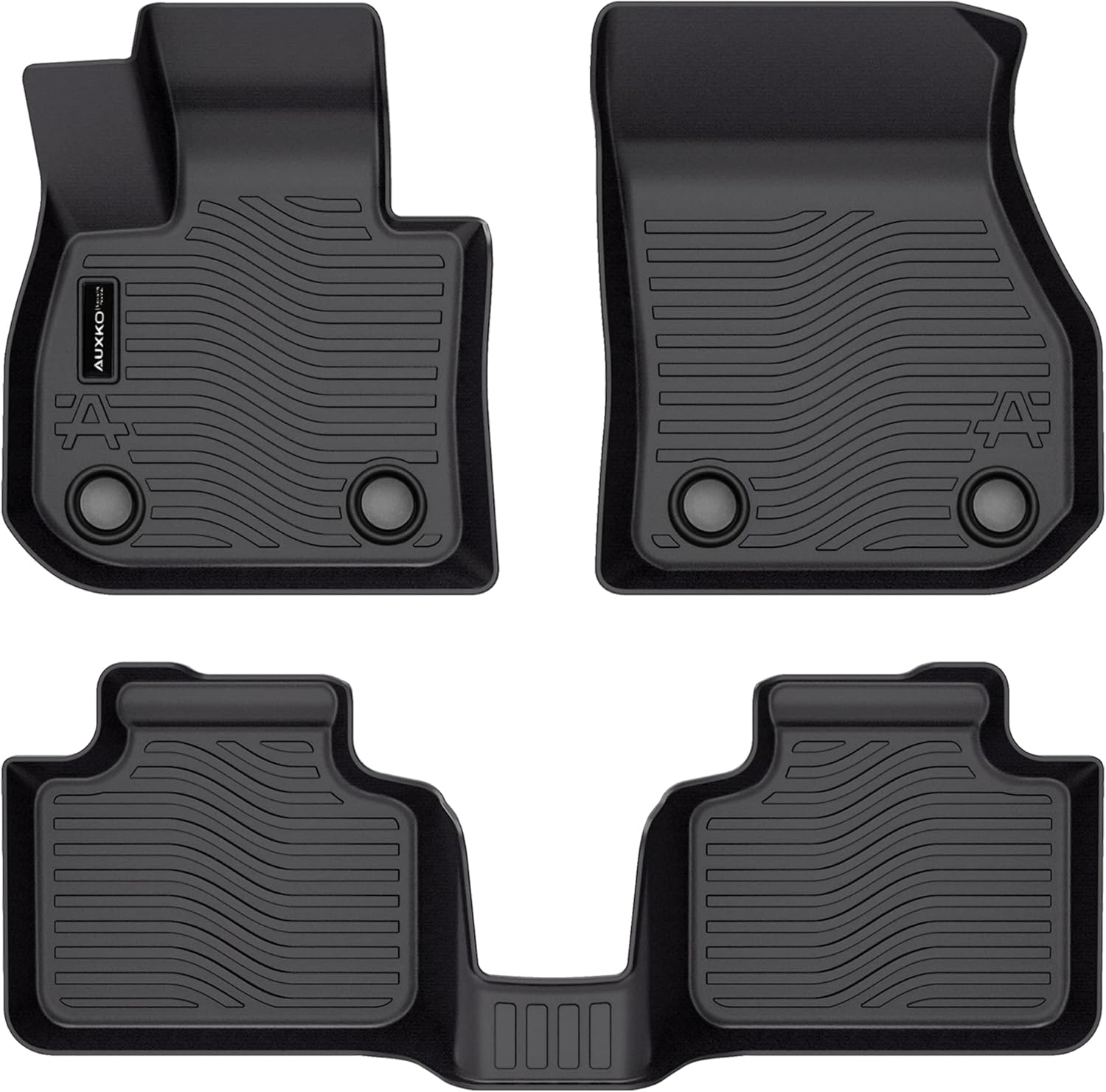 Auxko All Weather Floor Mats Fit for BMW X1 2026 2025 2024 2023 TPE Rubber Liners X1 Accessories Set All Season Guard Odorless Anti-Slip Floor Mats