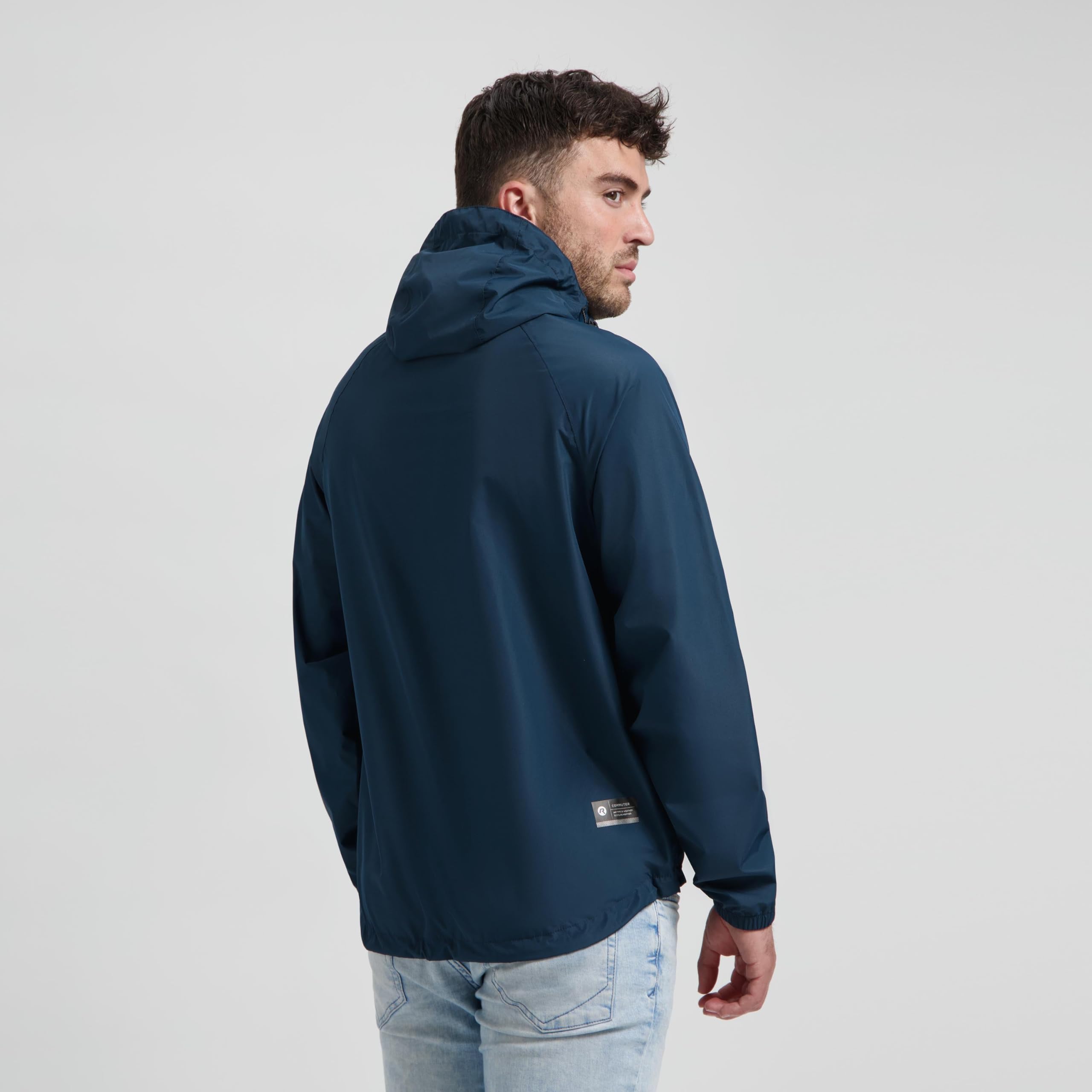 Rogelli Regenanzug Damen und Herren - Commuter Core - Regenjacke und Regenhose - Blau Schwarz - Größe XXL
