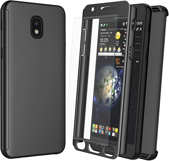 NJJEX Case for Samsung Galaxy J3 2018/J3 Eclipse 2/J3 Orbit