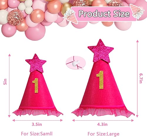 Dog Birthday Decorations Rose Pink, Dog Birthday Party Supplies with Hat Bandana Numbers for Large Medium Girl Pets Puppy(rose pink-set,X-Large)