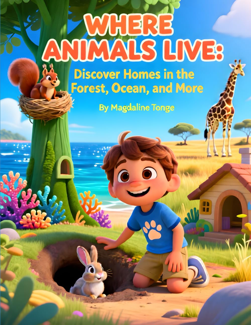 Where Animals Live: Discover Homes in the Forest, Ocean, and More: animal habitats book for kids, where animals live children’s book, nature and ... animals for kids, early science learning book