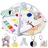 Sensory Baby Play Mat, Montessori Inspired Play Gym Mat for Infants, Machine Washable Activity Mat, Christmas Birthday Gifts for Toddlers 0-6-12-18 Months