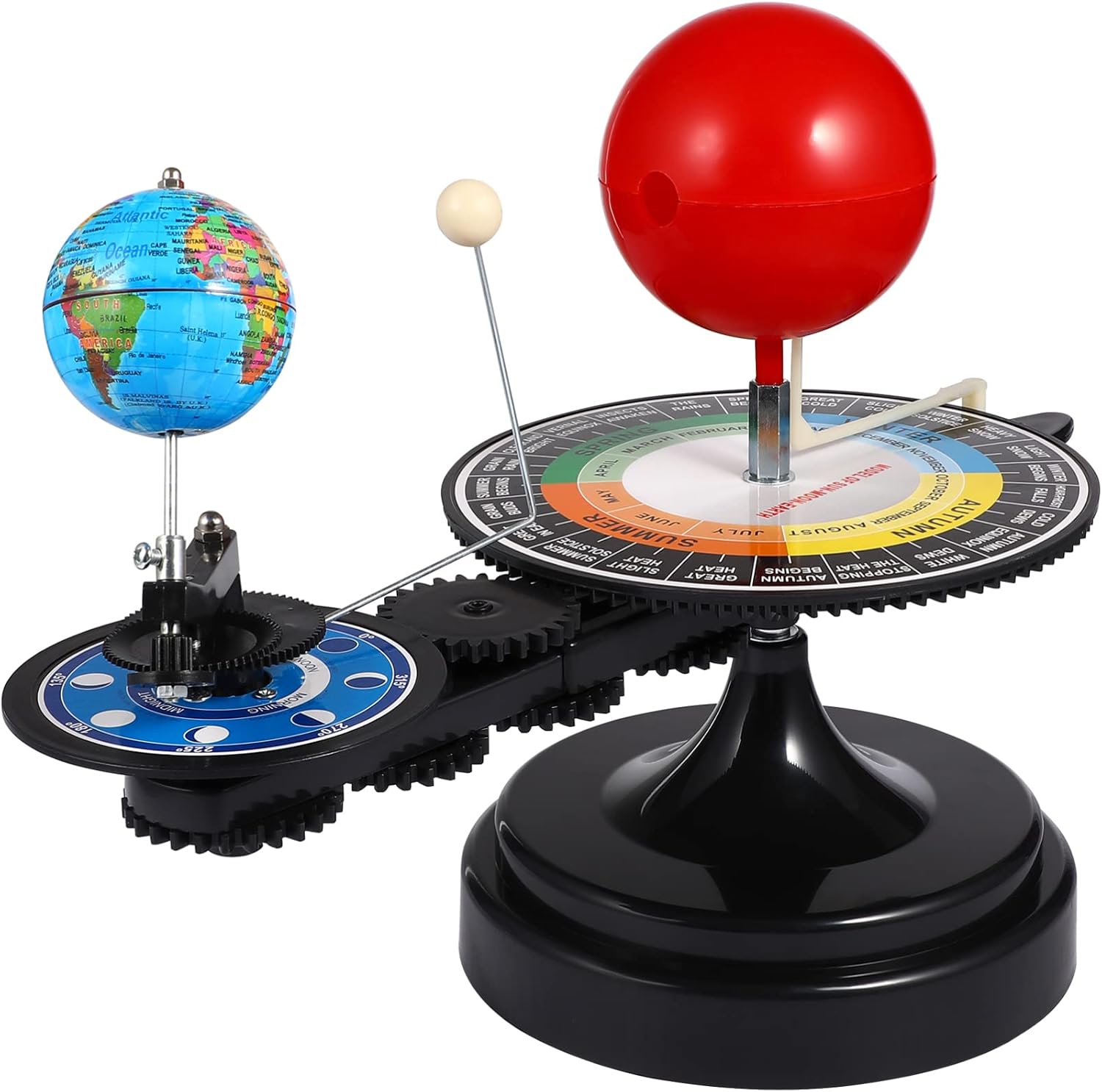 Solar System Planetarium Model Moon Earth Sun Orbital Model Scientific Educational Astronomy Teaching Tool for Toddlers Kids Children
