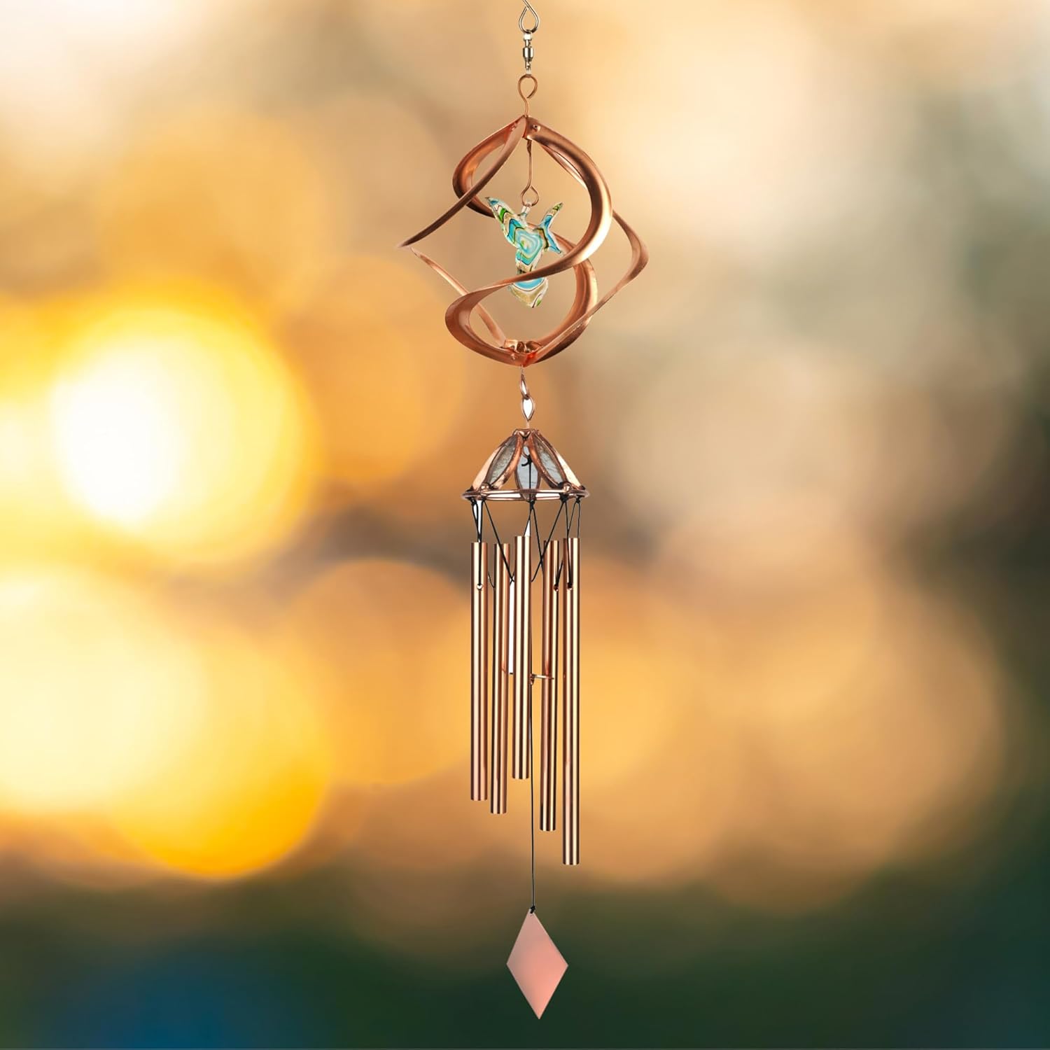 Red Carpet Studios Spiral Chakra Spinner, 23.5 inch, Mirrored Flower