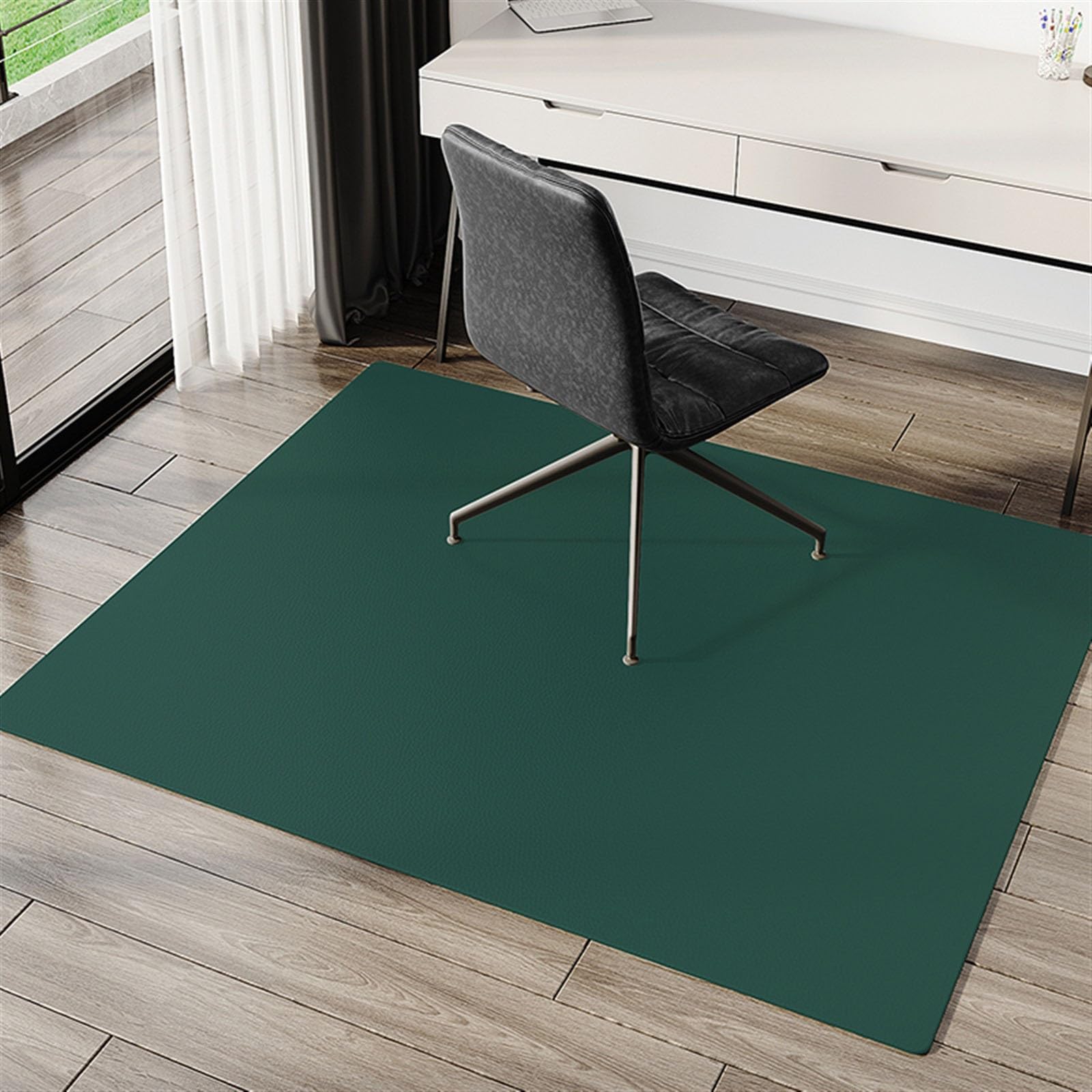 Tapis de bureau en silicone vert 100x100 cm antidérapant pour le sol