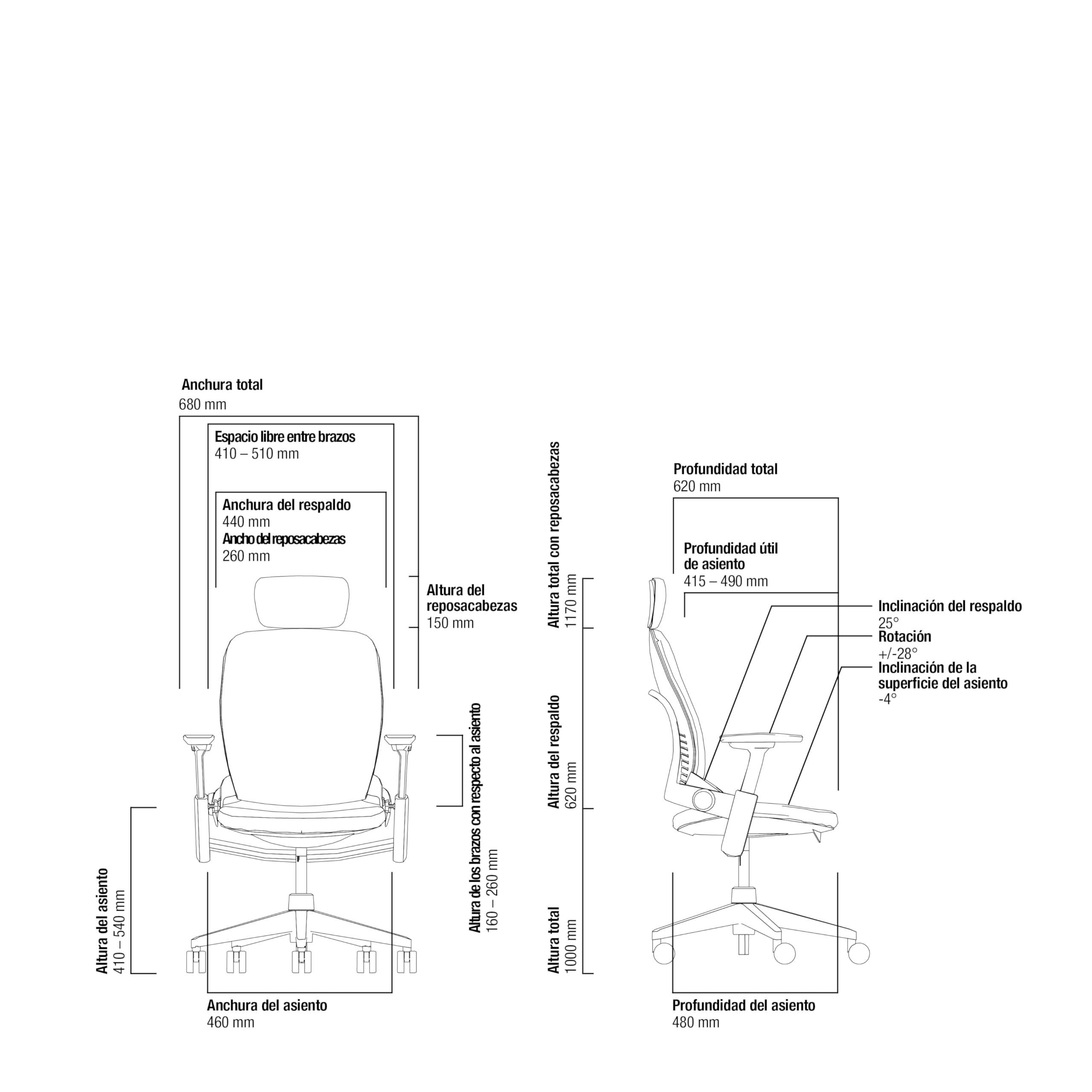 Steelcase Silla ergonómica, Leap, Brazos 4D, Asiento dinámico, Ónix | Fabricada en Francia, garantía 12 años, montada, ruedas para todo tipo de suelos, materiales premium, hasta 150 kg y 190 cm