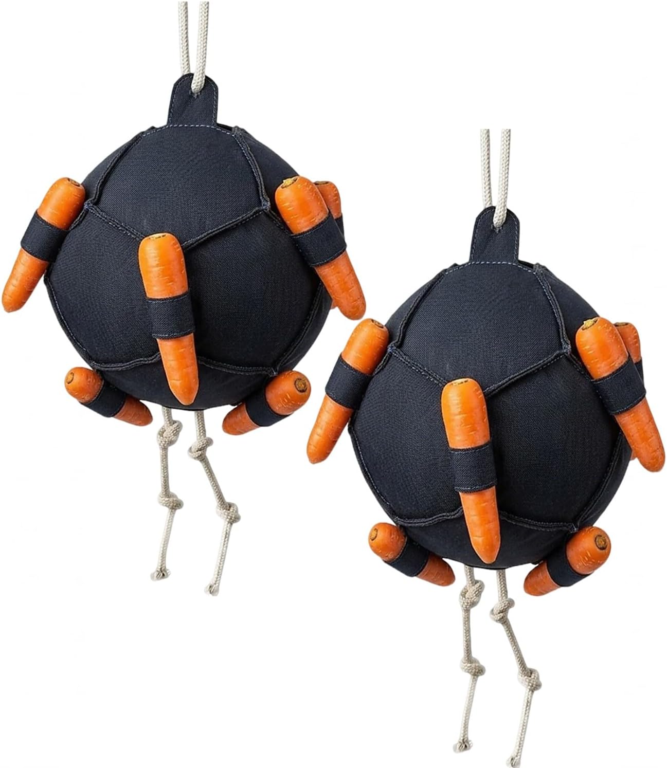Horse Treat Ball Feeder Toy | Hay Ball for Boredom Relief | Interactive Carrot Feeder & Enrichment Toy for Horses, Goats, Livestock | Hanging Stable Toy for Slow Feeding (2 Pcs)