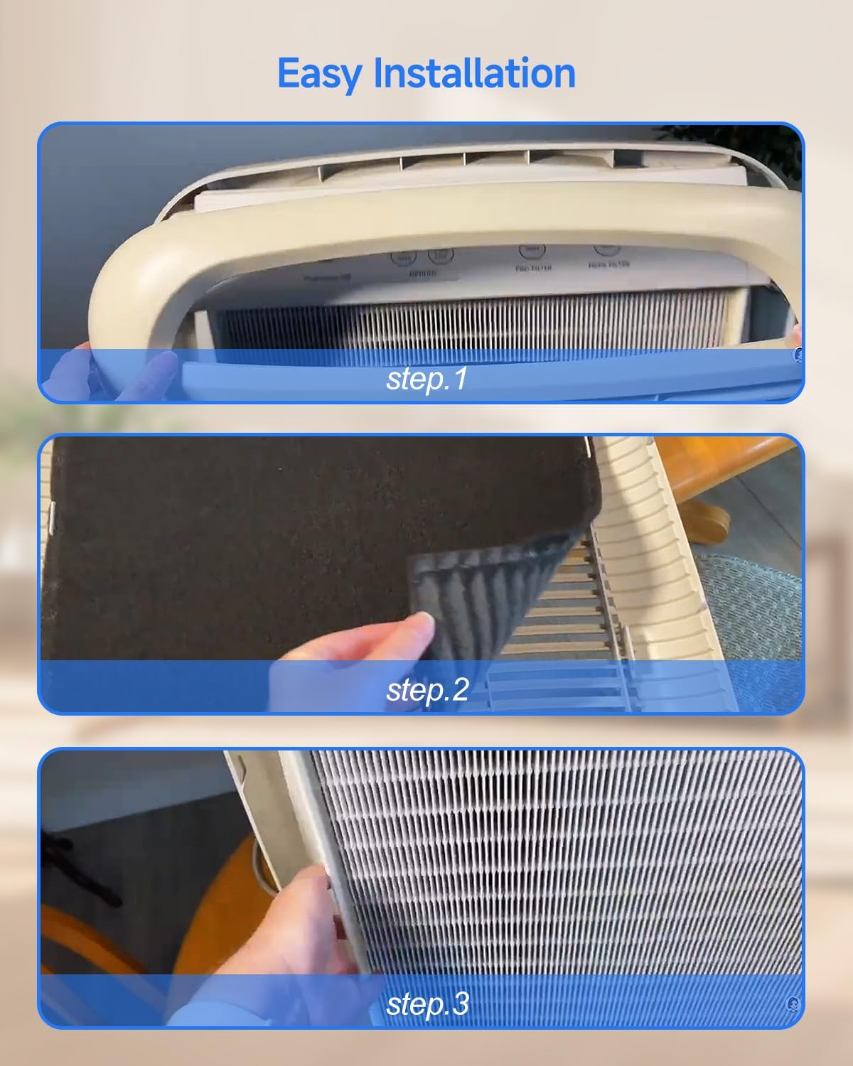 H13 Filter Replacement Compatible with Sears Kenmore 83190 85250 83250 Air Filter, with 2-Pack Filters, 4-Pack Prefilters - Image 6