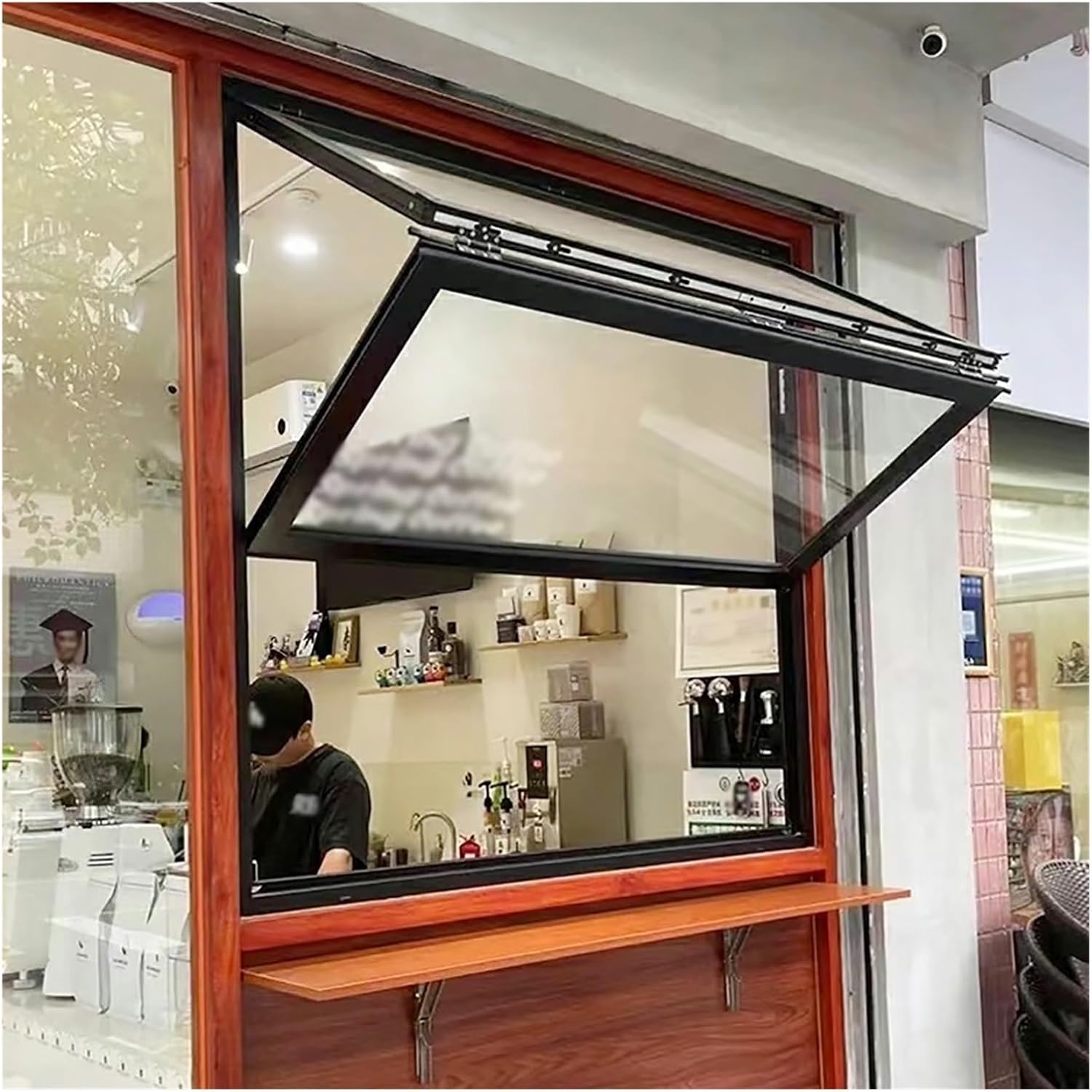 Concession Window Aluminum Alloy Food Truck Service with Horizontal Sliding Screen Windows,Aluminum Alloy Food Truck Service Window, Commercial Sliding Window, Flush Mount Concession Stand S
