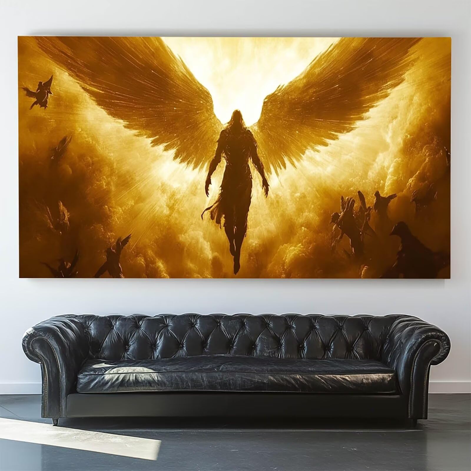 Pintar por Numeros Adultos Ángel, Pintar por Numeros Niños Kit Manualidades Adultos Abstracto Cuadros para Pintar por Numeros Pintura Acrílico, Cuadros Decoracion Salon Modernos 80X160cm 7w-E-6