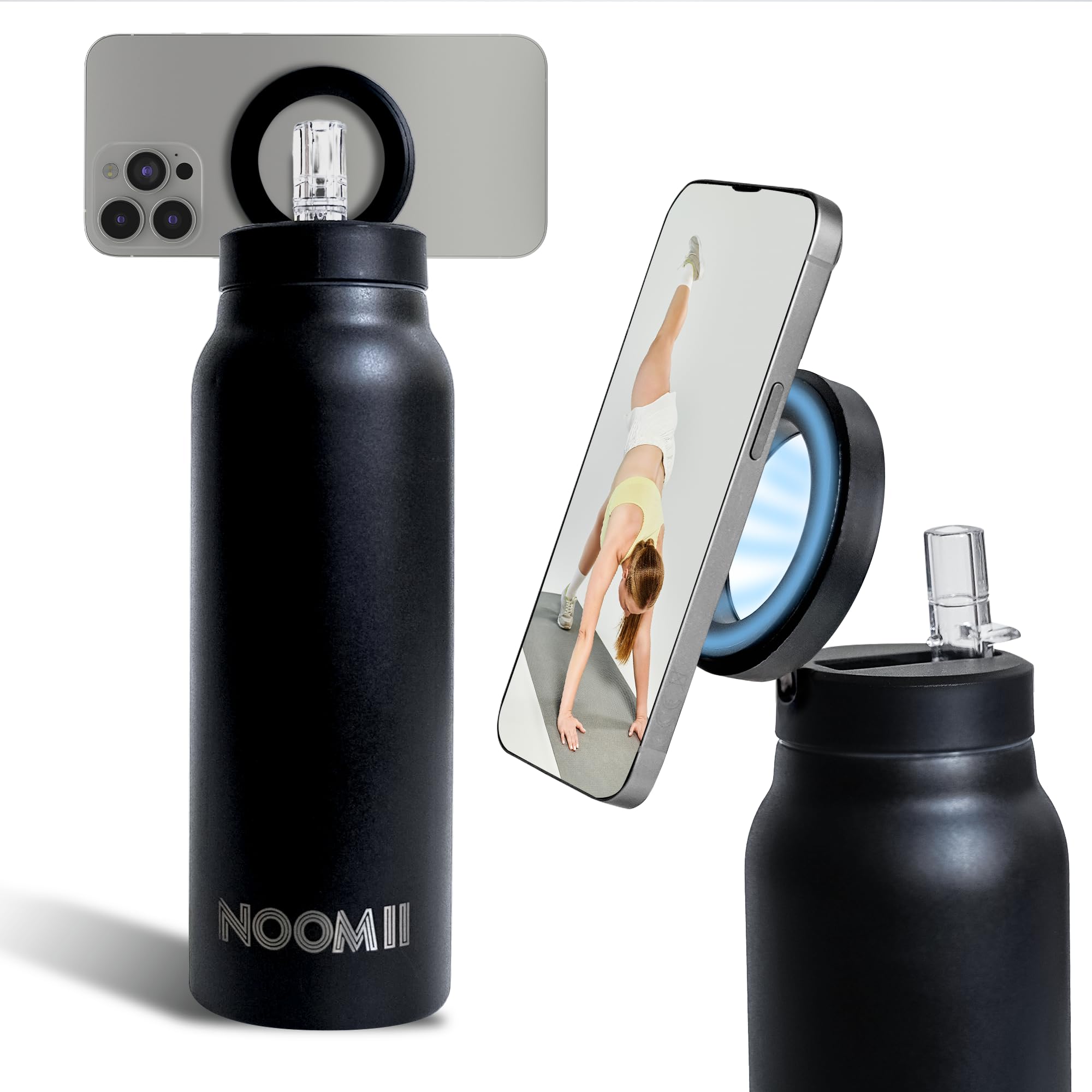 Gourde 800 ml NooMii pour ne plus renverser d'eau sur le bureau ou au sport