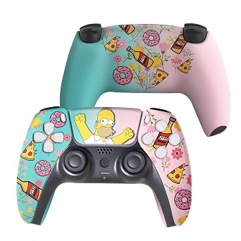 Simpsson Custom PS-5 Controller Wireless compatible with Play-Station 5 Console by BCB Controllers | Proudly Customized in USA with Permanent HYDRO-DIP Printing NOT JUST A SKIN