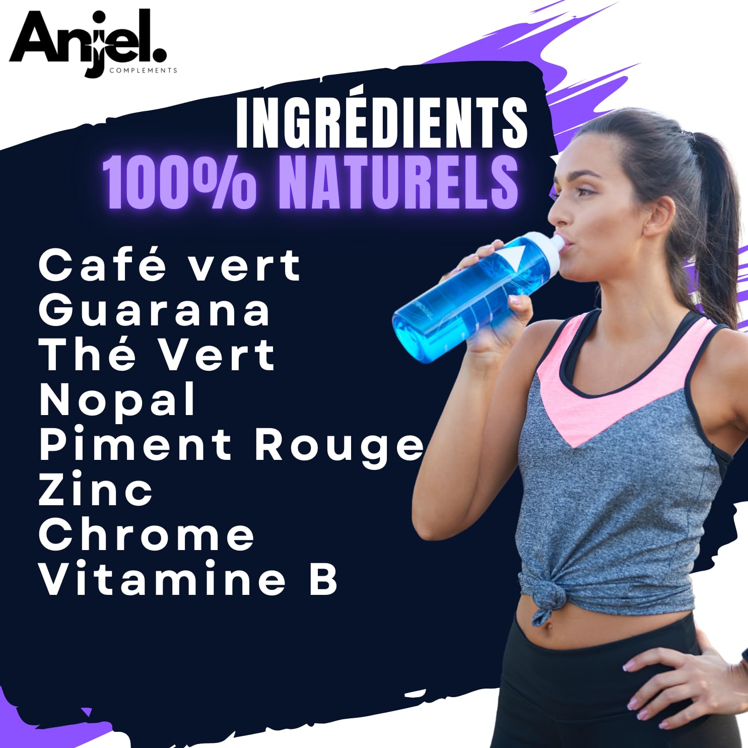 8 PURPLE - Brûleur de Graisse puissant - Perte de Poids Rapide et Efficace | Coupe-Faim Puissant et Efficace | 60 Gélules Vegan (Thé Vert, Guarana, Vitamine B) - Cure de 30 jours Minceur Homme & Femme