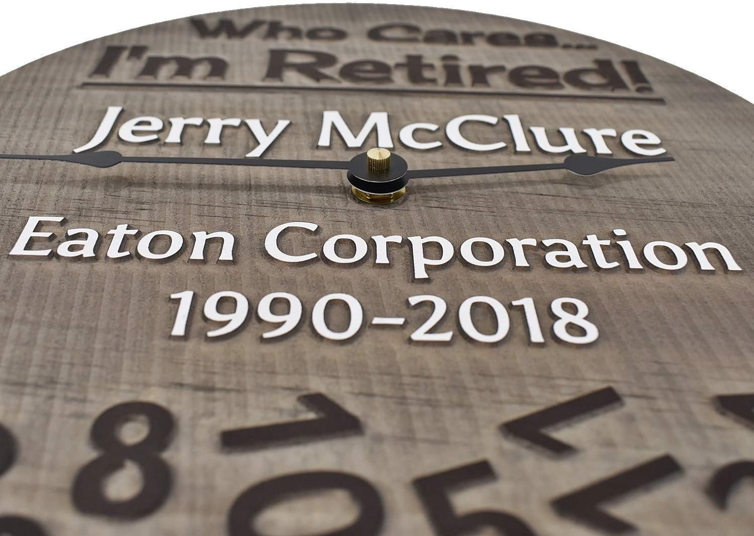 11 Inch Personalized Retirement Clock Handmade from Wood