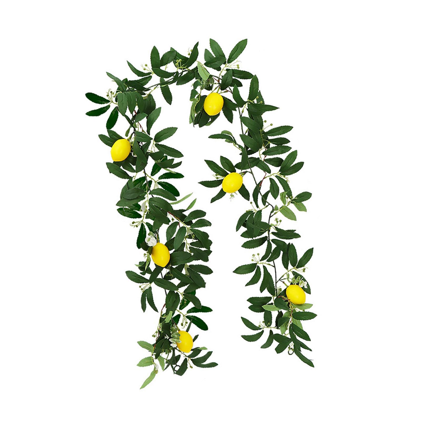 carotoe Bendable Lemon Foliages Garlands Weather Resistant Artificial Greeneries for Balconies Garden Parties Setups Decorative Piece Artificial Lemon Vine Decors