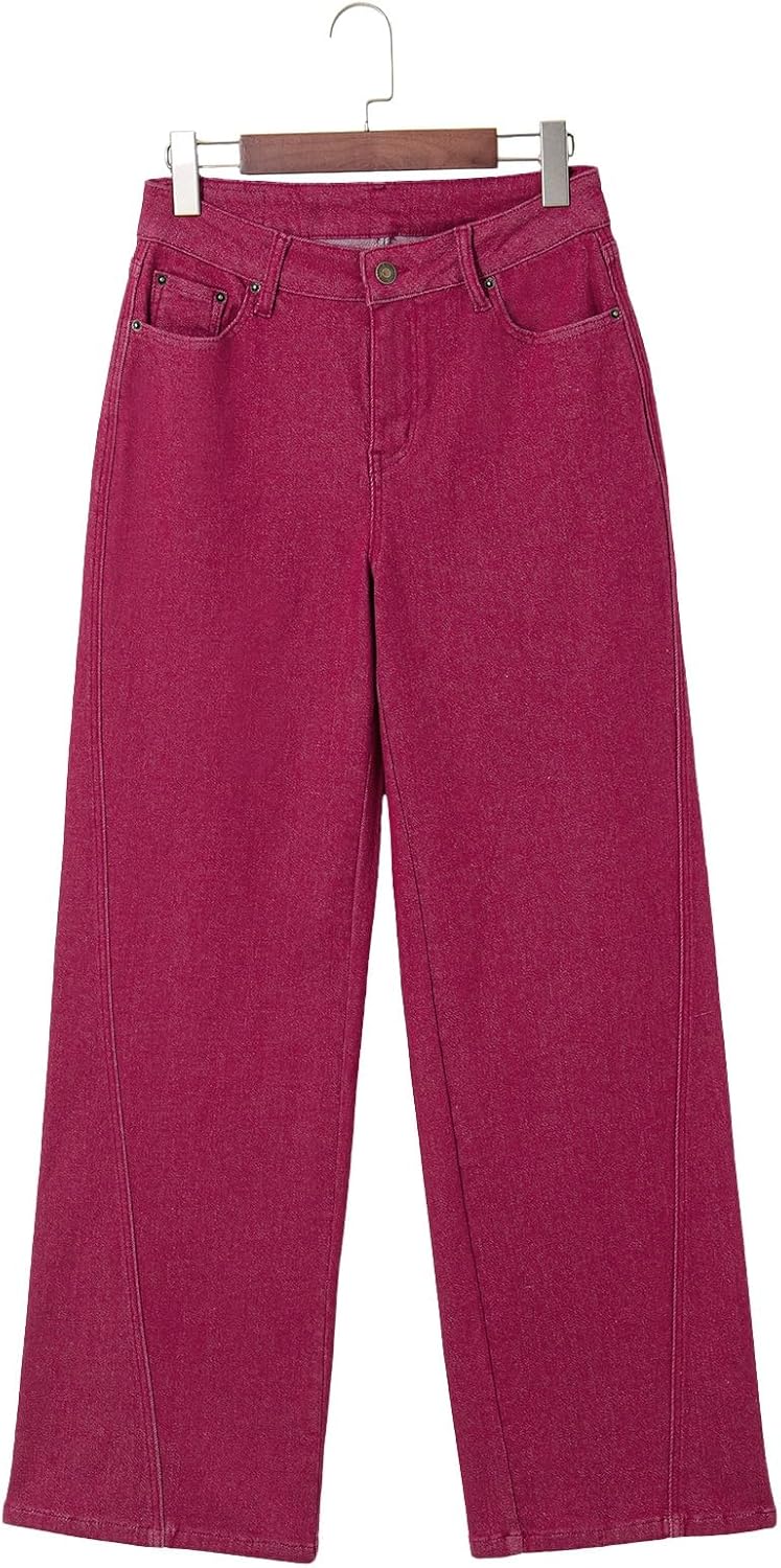 Sidefeel Women's Baggy Wide Leg Jeans High Waisted Straight Leg 2025 Fall Outfits Denim Pants - Image 8