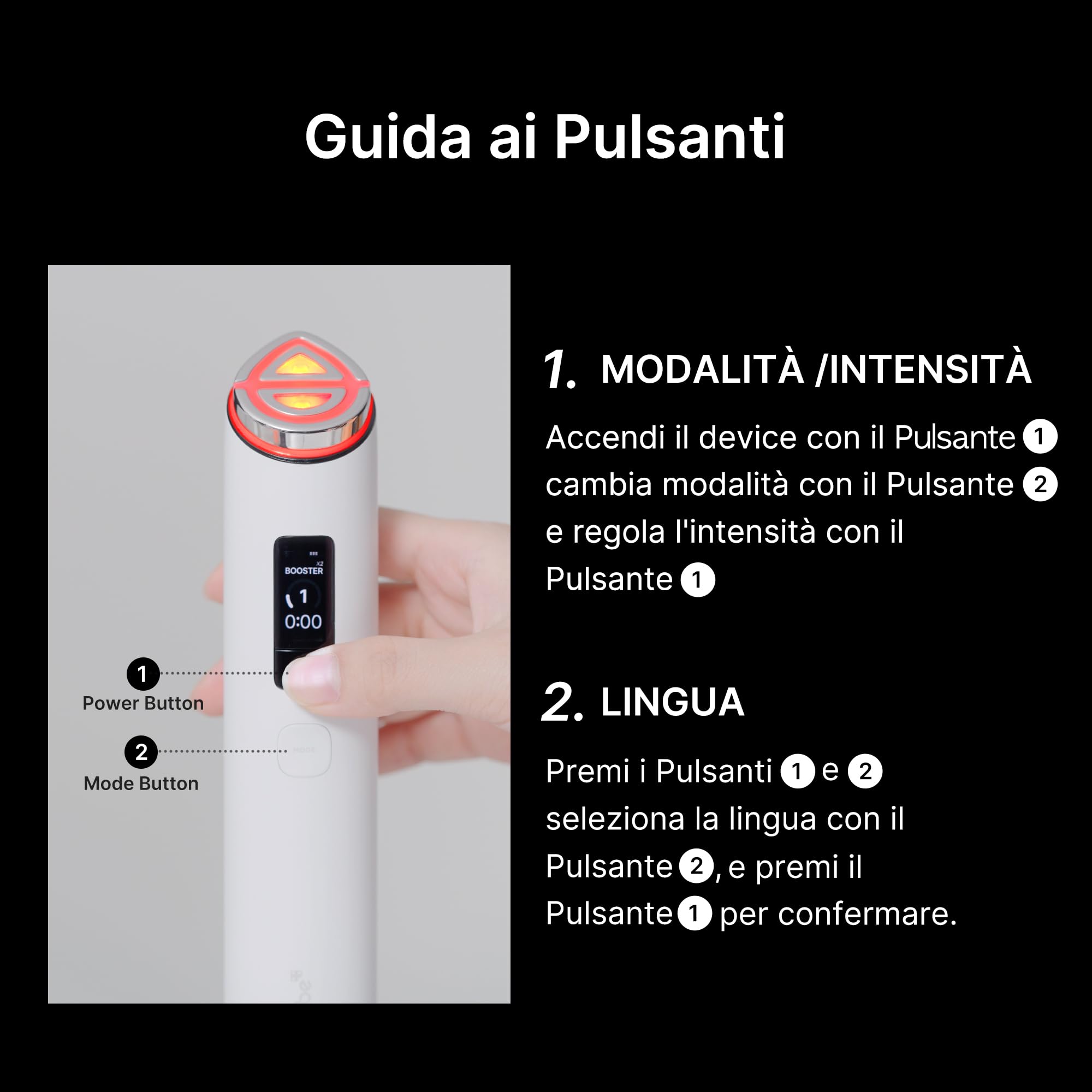 medicube Booster Pro X2™ - Dispositivo Beauty 7 in 1 per Effetto Glow, Pori, Definizione Pelle e Radiosità, Modalità Personalizzata e Funzione Boost per Maschere in Tessuto, Skincare Coreana, Bianco