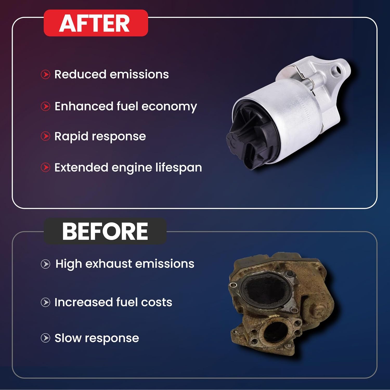 MOCA 911-164 EGR Valve Fit for Buick 2002-2005 LeSabre 3.8L, for Cadillac 2000-2005 DeVille 4.6L, for Chevrolet 2003-2005 Silverado 3500 5.7L, for GMC 1996-2002 Savana 1500 2500 4.3L 5.0L 5.7L