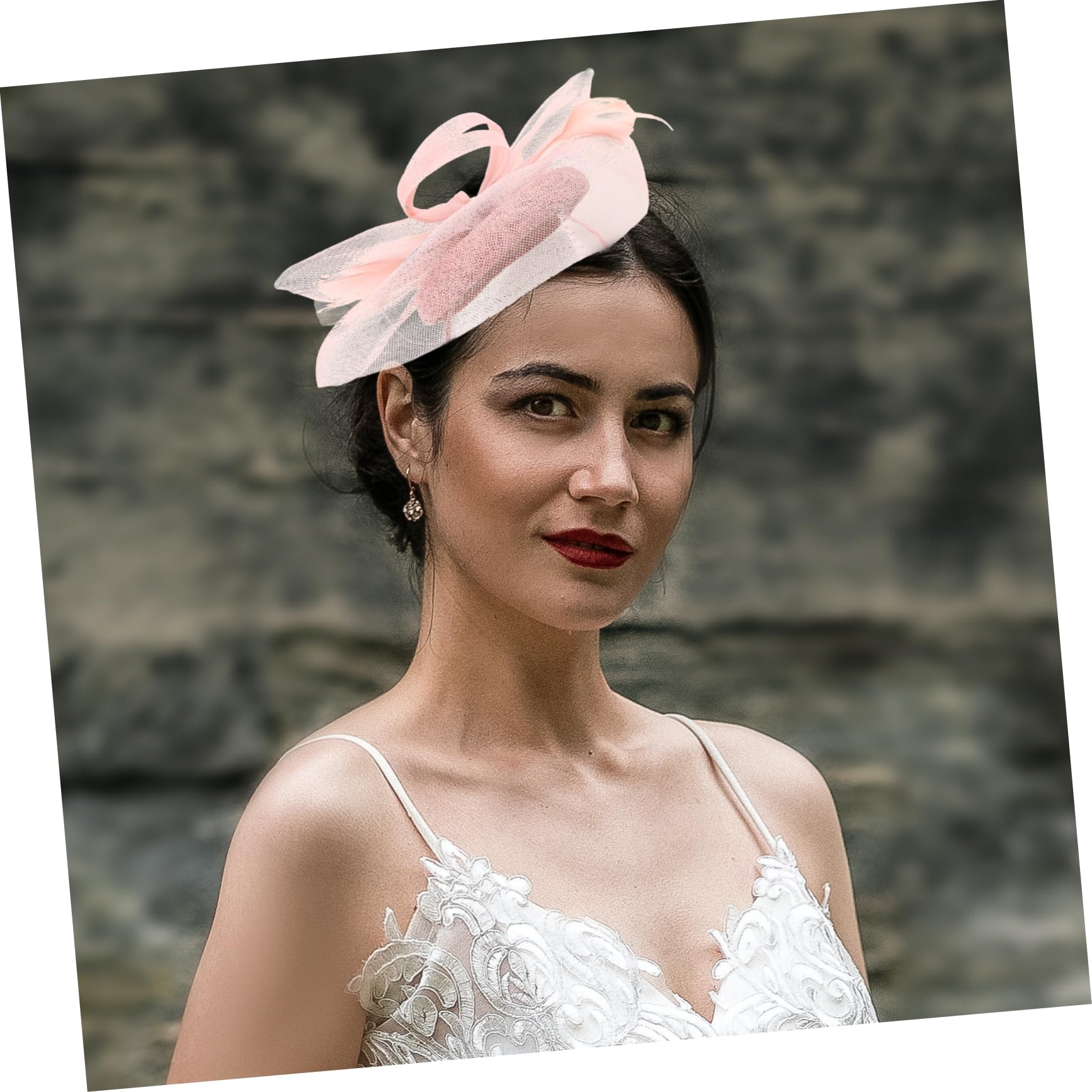 SOIMISS 2piezas Sombrero De Tocado De Gasa Para Fiesta De Té y Boda Diadema Elegante Para Mujeres Accesorio Vintage Para Eventos Especiales