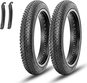 MOHEGIA Pneu Fat Bike: Pneu de BTT gordo de 20 x 3,0/66 x 7,6 cm, pneu de bicicleta dobrável de alto desempenho e todo-o-terreno com bicicleta Mountain Fat com passeio em rua ou trilha