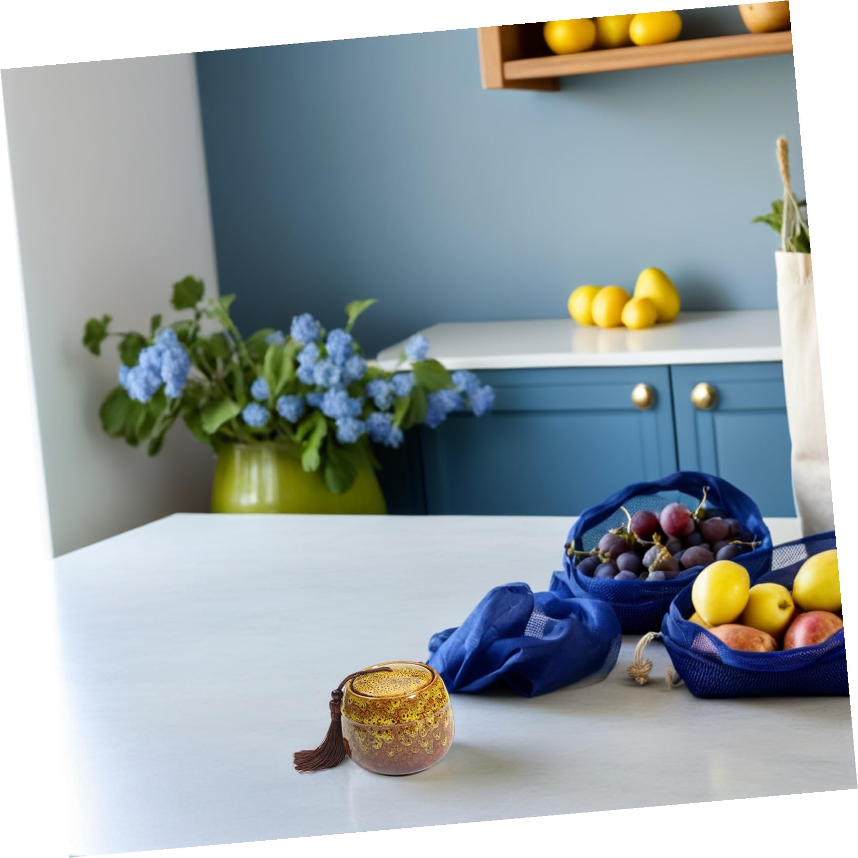 Mipcase Recipientes de Cerámica para Té, 5 Piezas Multiusos Tapa Sellada, Diseño Exquisito y Funcional para Almacenamiento en Cocina y Adorno de Escritorio