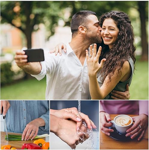 Miniatura 7 de Ajustador de tamaño de anillo con gamuza de plata conjunto de 4007  012 pulgadas por GWHOLE