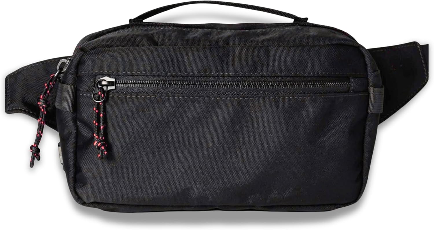 SUSU Dog Walking Bag. Hands-Free Crossbody Fanny Pack with Dog Treat Pouch, Poop Bag Holder & Leash Hook | Water-Resistant, YKK Zippers | Dog Walking Fanny Pack for Women & Men (Charcoal Black)