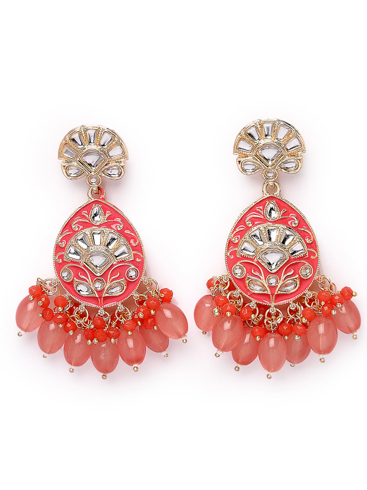 Studio Sukkhi Universal Kundan With Pink Meenakari Gold Plated Dangle Drop Earrings For Women And Girls (E105785) (B0CPM1V3BJ) Amazon Price History, Amazon Price Tracker