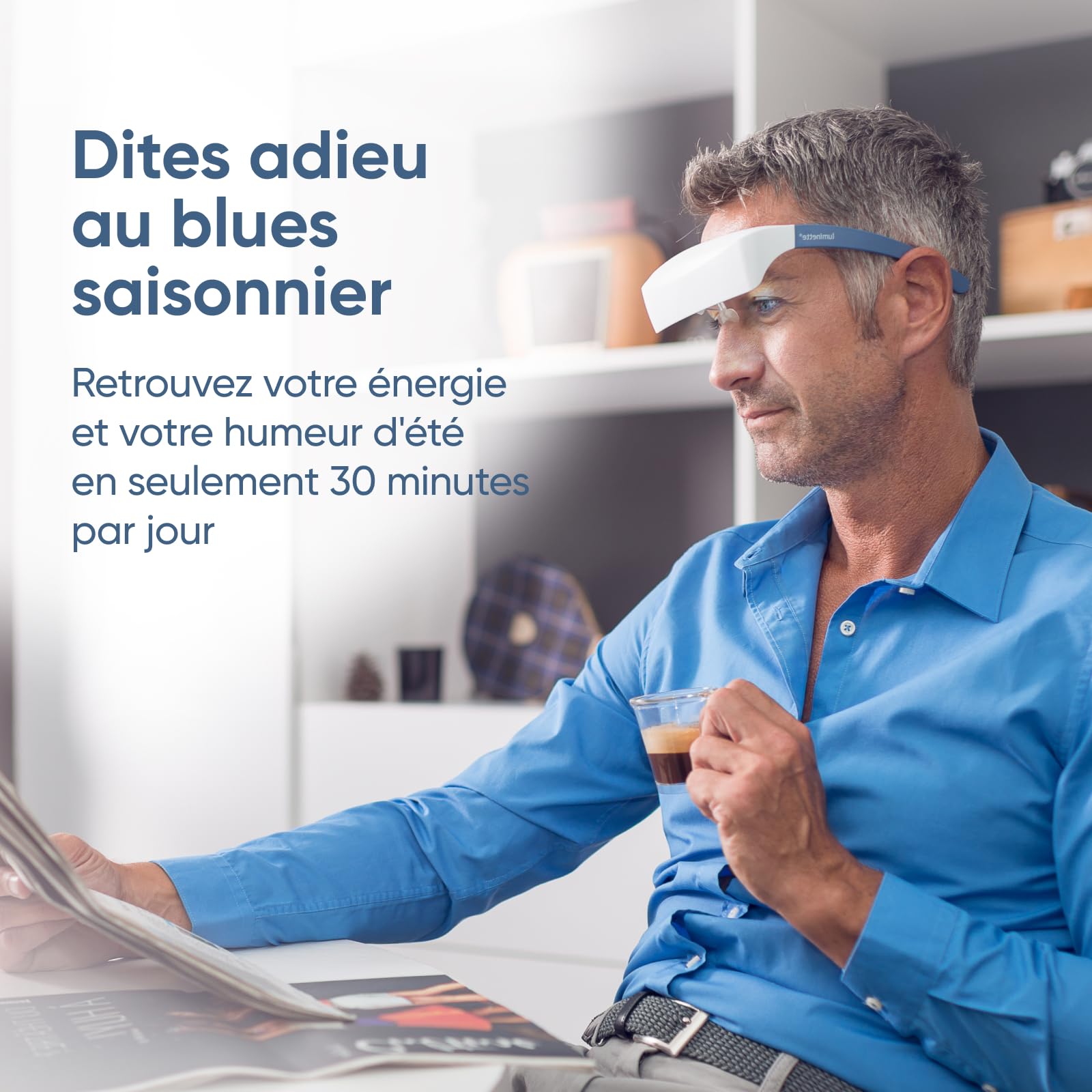 Luminette 2 Lunettes de luminothérapie (Version 2024) - Lampe de Luminothérapie Portable pourle Blues Hivernal et les Troubles du Sommeil - Déjà Plus de 250.000 Utilisateurs Satisfaits