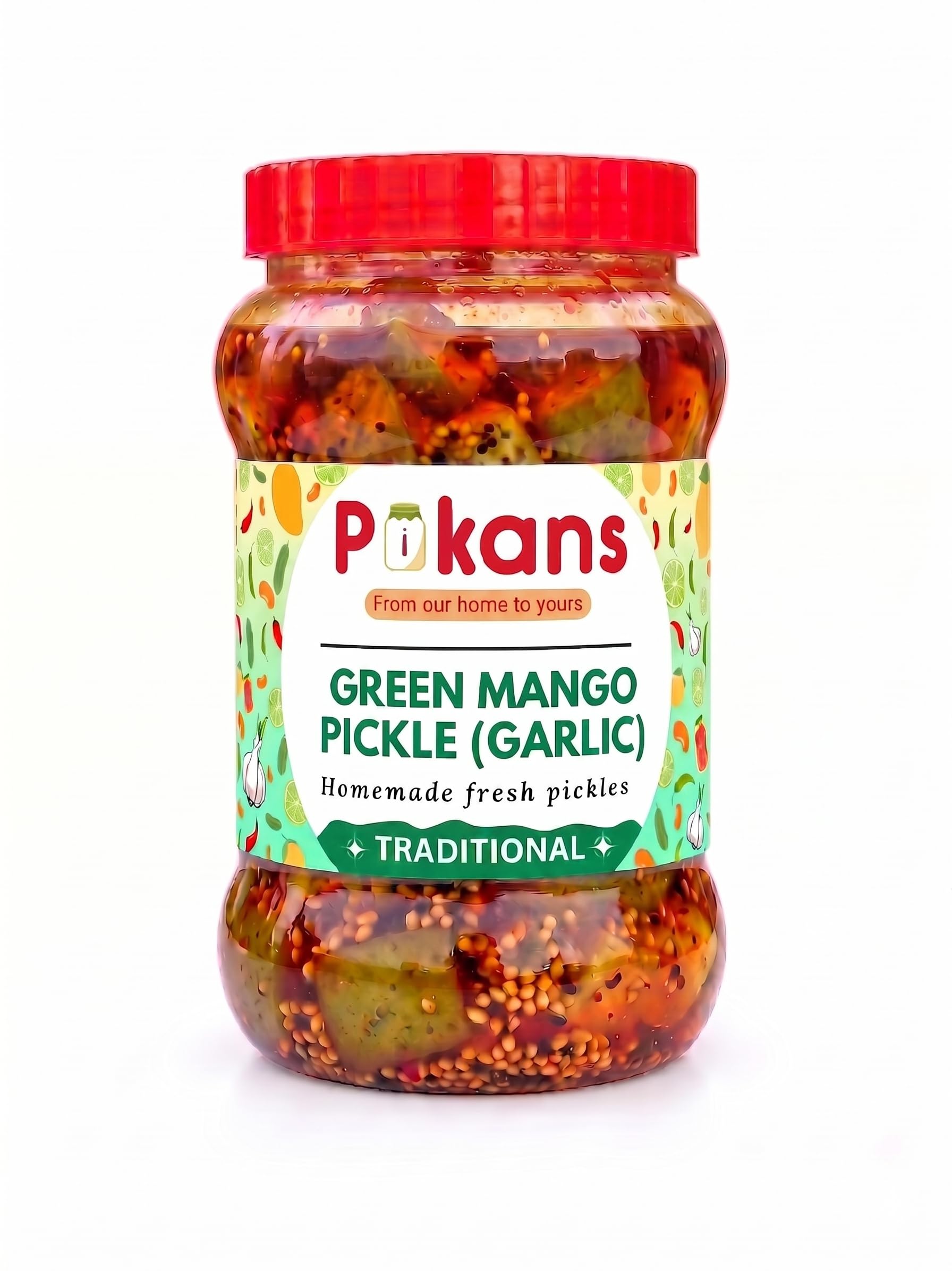 Homemade Mango Pickle 900g | Rajasthani Aam ka Achar | Less Salt | Pikans | Mango Achar | 900g