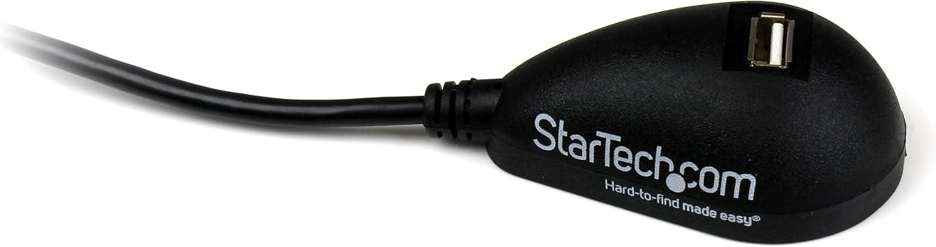Kensington Fingerprint Key for Windows Hello & StarTech 5ft USB Extension Cable, Black