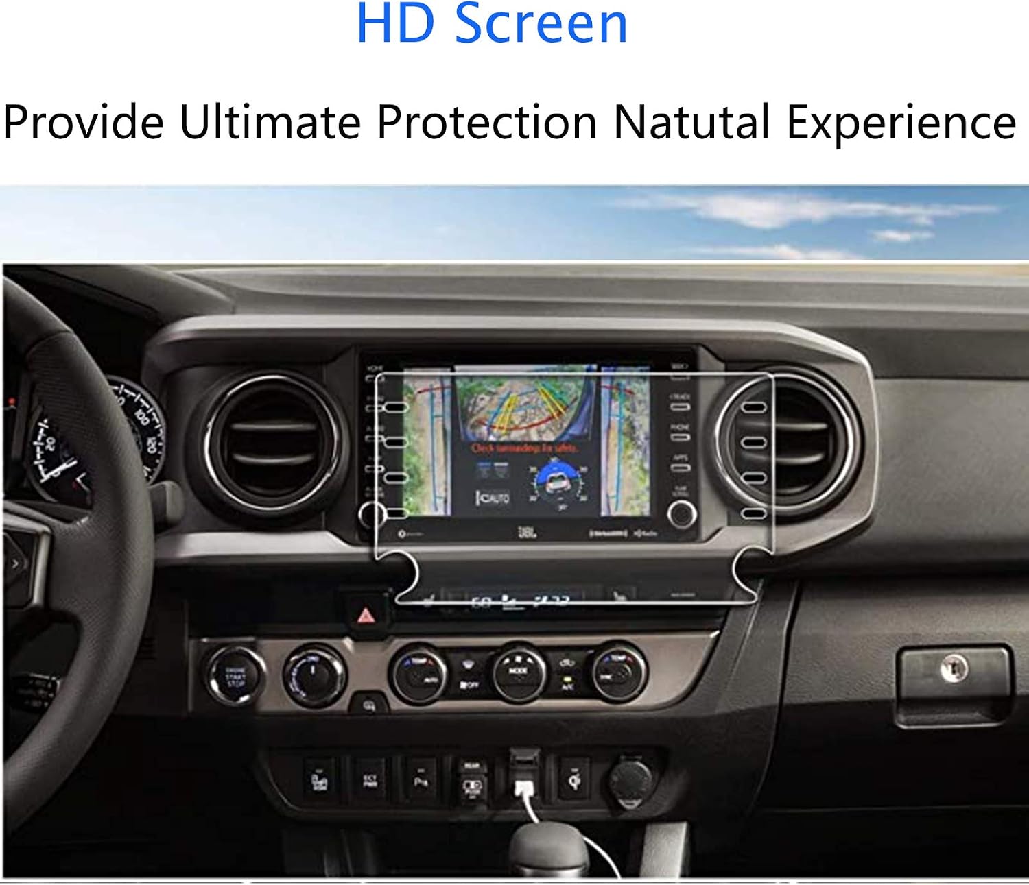 screen protector compatible with 2020 2021 toyota tacoma 8 inch screen 9h anti scratch and shock resistant car navigation protection accessories pre