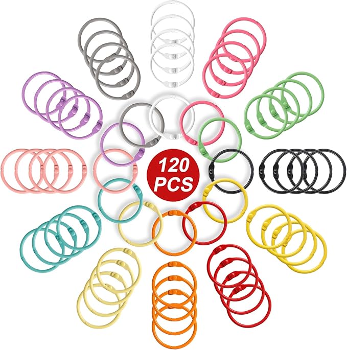 Iplusmile Lot De 100 Anneaux De Reliure En Métal Pour Scrapbooking Et