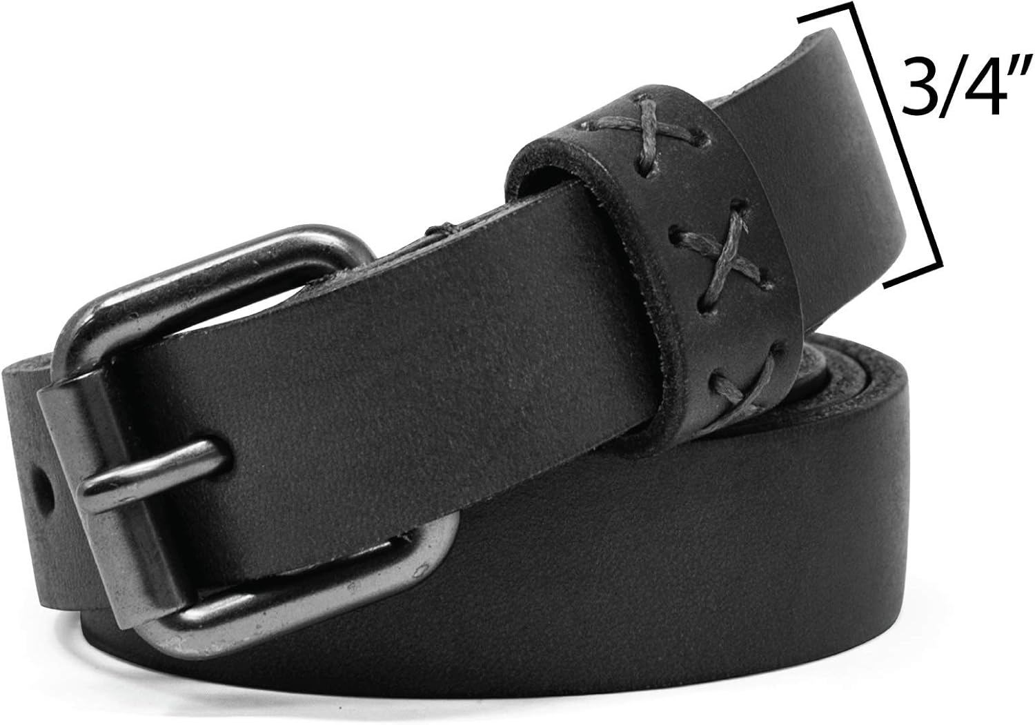 Timberland Women's Casual Leather Belt for Jeans Medium (33-39) Black (Skinny)