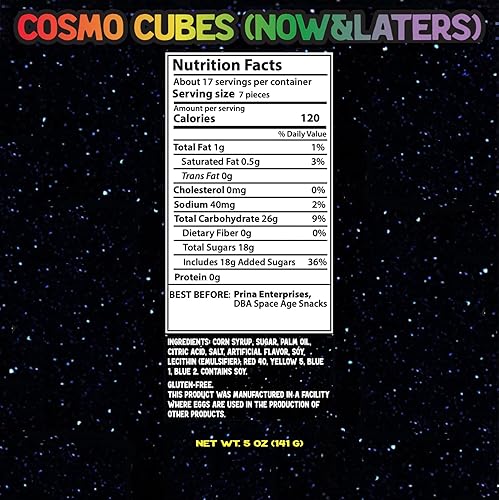 Miniatura 2 de Cosmo Cubes - Caramelos liofilizados de alta calidad, se envían en caja de nave espacial para mayor protección, con divertidas calcomanías,