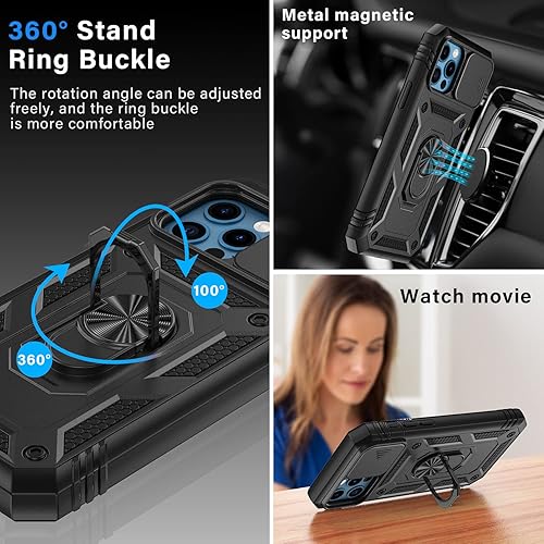 Miniatura 3 de Funda para exteriores diseñada para iPhone 12iPhone 12 Pro, funda protectora de lentes de cámara, cuerpo completo, resistente, resistente a los