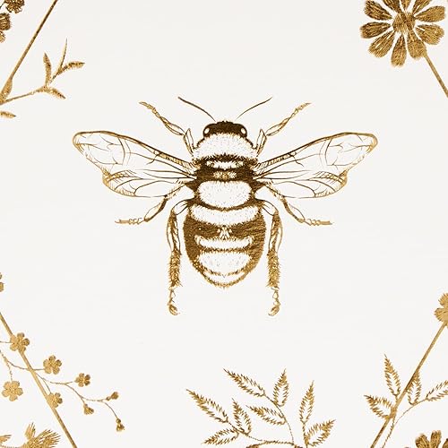 Miniatura 2 de C.R. Gibson Honeycomb Hive - Platos de almuerzo de lámina dorada, 8 unidades (TW13-25361), medianos