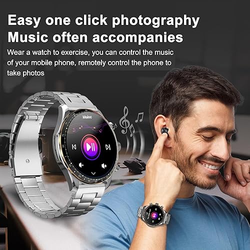Miniatura 5 de LogHog Reloj inteligente para hombres y mujeres, pantalla AMOLED de 1.43 pulgadas, reloj de fitness IP68, impermeable, rastreador de actividad,