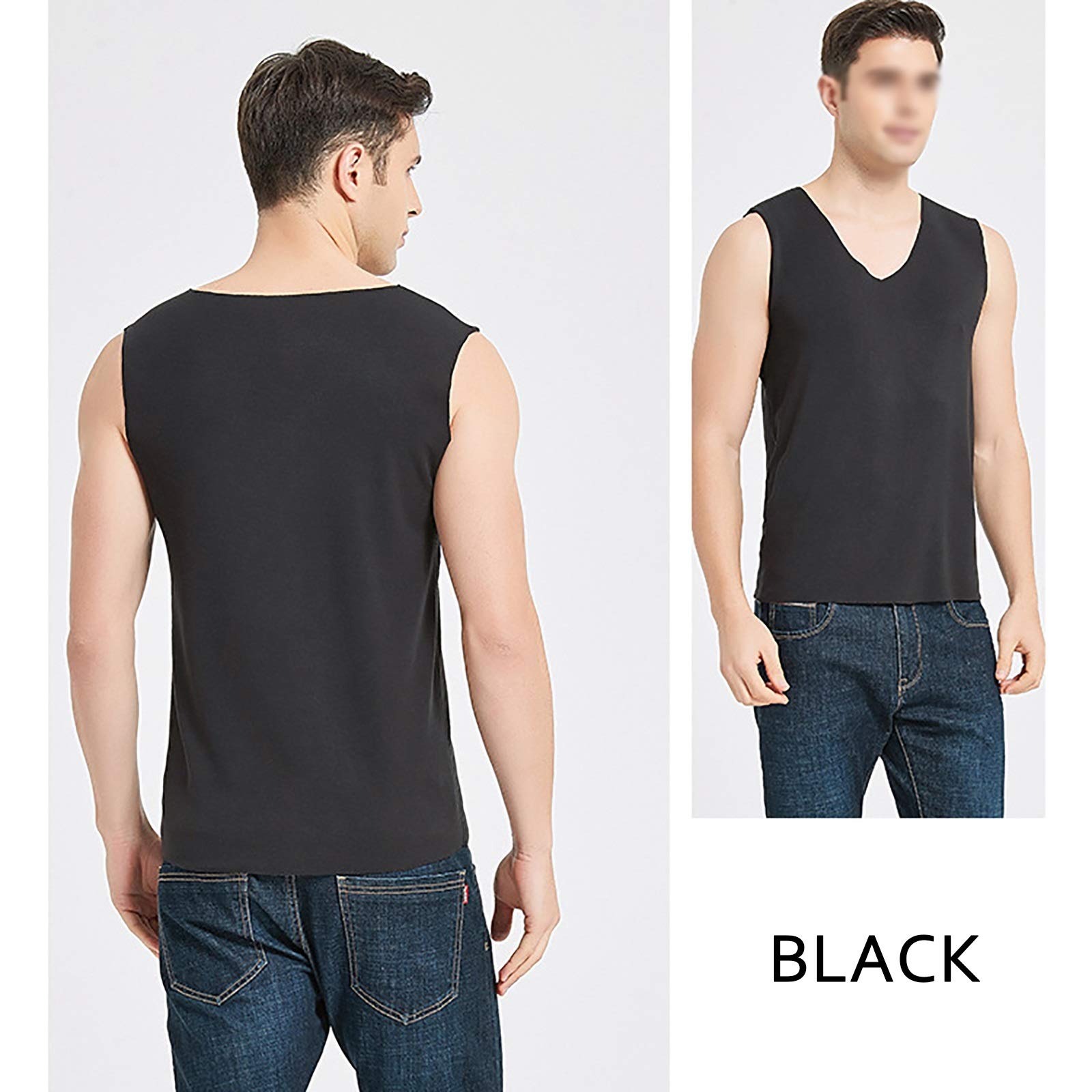G&F Hombres Sin Mangas Térmica Chaleco Cálido Ropa Interior Sin Rastro Grueso Tops Otoño Invierno
